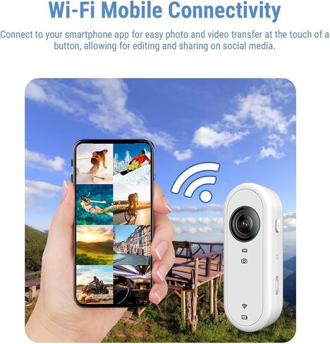 كاميرا Vikye Mini Body Camera، كاميرا أكشن قابلة للارتداء بدقة 1080 بكسل مع بطاقة ذاكرة سعة 64 جيجابايت، كاميرا جسم صغيرة مع مشبك زنبركي لمشي الحيوانات الأليفة والعمل والسفر in Saudi Arabia