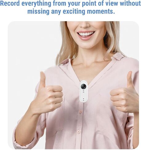 كاميرا Vikye Mini Body Camera، كاميرا أكشن قابلة للارتداء بدقة 1080 بكسل مع بطاقة ذاكرة سعة 64 جيجابايت، كاميرا جسم صغيرة مع مشبك زنبركي لمشي الحيوانات الأليفة والعمل والسفر in Saudi Arabia