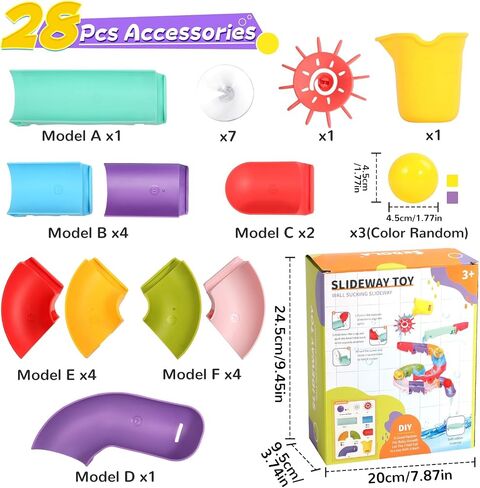 Bath Toys for Kids Water Toys, DIY Slippery Slide Track Fun Kids Swimming Toy, Christmas Birthday Gift for Boys Girls Swimming Time DIY Bath Toy in Saudi Arabia