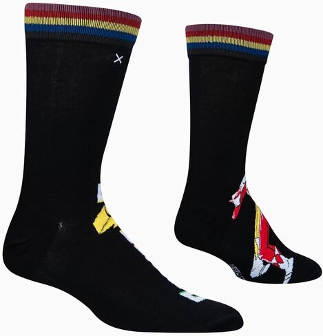 Cool Socks – Mighty Morphin Power Rangers Gift Pack – 8-Pack Novelty Crew Socks Value Bundle – Size Large for Men & Women – Fun Retro TV – Comfy Cotton Blend – Great Gift for Fans, Birthdays, Holidays in Saudi Arabia