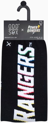 Cool Socks – Mighty Morphin Power Rangers Gift Pack – 8-Pack Novelty Crew Socks Value Bundle – Size Large for Men & Women – Fun Retro TV – Comfy Cotton Blend – Great Gift for Fans, Birthdays, Holidays in Saudi Arabia