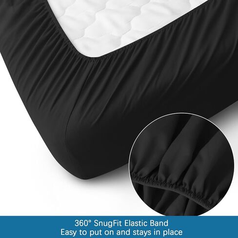 SPRINGSPIRIT Cot Sheets 30" x 75" x 9", 4 Piece Cot Sheet Set (2 Pack), Cot Size Fitted Sheets with Narrow Twin/Camp Bunk/Rvs Bunk/Guest Beds/Trifold Mattress, Navy in Saudi Arabia