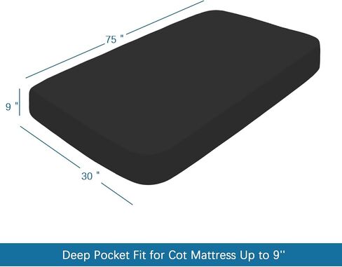 SPRINGSPIRIT Cot Sheets 30" x 75" x 9", 4 Piece Cot Sheet Set (2 Pack), Cot Size Fitted Sheets with Narrow Twin/Camp Bunk/Rvs Bunk/Guest Beds/Trifold Mattress, Navy in Saudi Arabia