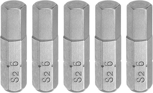 HARFINGTON 5pcs Hex Bits 1/4" Hex Shank H6 Head Magnetic 1" Length S2 Steel Hexagon Wrench Drill Bit for Repair Work Electric Screw Driver in Saudi Arabia