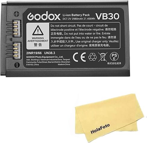 GODOX VB30 Li-ion Battery 7.2V/2980mAh with Type-C Port for V1Pro V1 V860III AD100Pro Camera Flash,Compatible for V1ProC V1ProN V1ProS V1C V1N V1S V860III-S V860III-C V860III-N MF-R76 RING72 Etc in Saudi Arabia