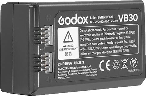 GODOX VB30 Li-ion Battery 7.2V/2980mAh with Type-C Port for V1Pro V1 V860III AD100Pro Camera Flash,Compatible for V1ProC V1ProN V1ProS V1C V1N V1S V860III-S V860III-C V860III-N MF-R76 RING72 Etc in Saudi Arabia