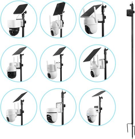 حامل وتد أرضي لكاميرات AOSU (D1 SE/Lite/Max)/ANSQUE(GU01/SA01) /SEHMUA 2K/Cinnado B6/TP-Link Tapo Outdoor Pan/Tilt/Reolink Argus PT/Eufy S340/E30/E42/4G LTE Cam S330 (أسود) in Kuwait