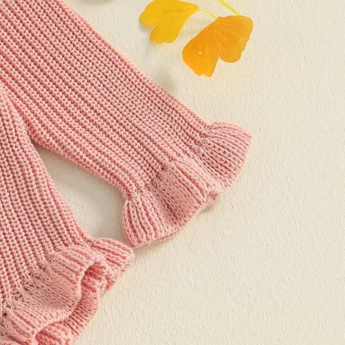 Baby Girl Sweater Romper She's Here Chunky Knit Jumper Ruffle Bodysuit Cute Newborn Fall Winter Clothes Announcement in Saudi Arabia