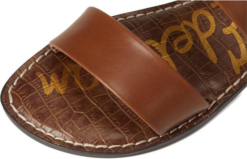 Sam Edelman Women's Gala Flat Sandal, Rich Cognac Leather, 6 Wide in Saudi Arabia