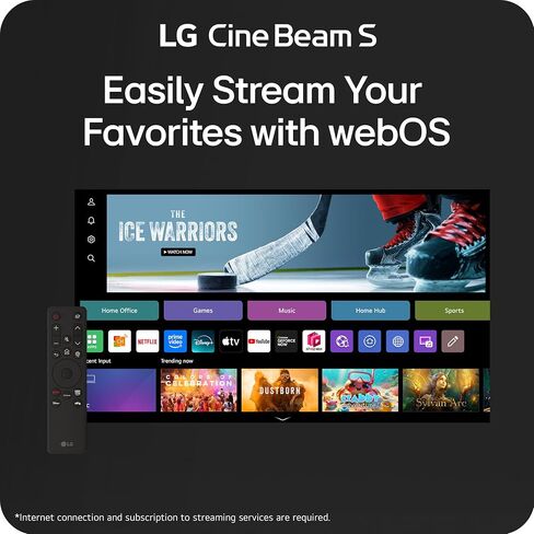 LG CineBeam S PU615U 4K UHD Ultra Short Throw Smart Projector, Auto Screen Adjustment, up to 100" projection, up to DCI-P3 154%, 450,000:1 Contrast, Speakers with Dolby Atmos, HDR10, HDMI, USB, HID in Saudi Arabia