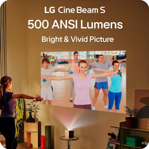 LG CineBeam S PU615U 4K UHD Ultra Short Throw Smart Projector, Auto Screen Adjustment, up to 100" projection, up to DCI-P3 154%, 450,000:1 Contrast, Speakers with Dolby Atmos, HDR10, HDMI, USB, HID in Saudi Arabia