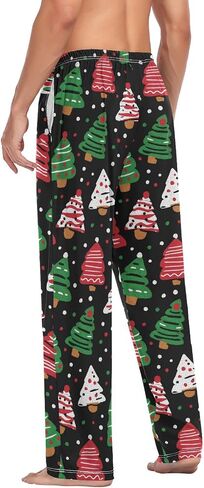 Mens Pajama Pants with Pockets - Soft Cute Lounge Pants for Christmas Tree Cake Occasion in Saudi Arabia