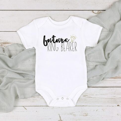 Future Ring Bearer Baby Boy Bodysuit | Wedding Announcement Jumpsuit in Saudi Arabia