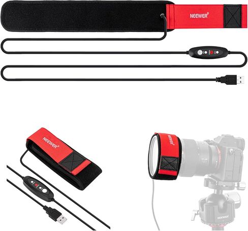 NEEWER 16"/400mm USB Lens Heater Warmer with 3 Temperature Settings, Dew Heater Strip Prevents Dew Fog Condensation for DSLR Mirrorless Camera Telescope Binocular Astrophotography, HW-17B in Saudi Arabia