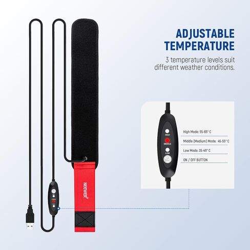 NEEWER 16"/400mm USB Lens Heater Warmer with 3 Temperature Settings, Dew Heater Strip Prevents Dew Fog Condensation for DSLR Mirrorless Camera Telescope Binocular Astrophotography, HW-17B in Saudi Arabia