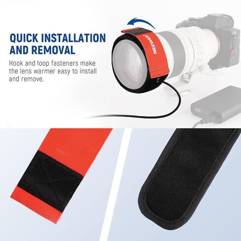 NEEWER 16"/400mm USB Lens Heater Warmer with 3 Temperature Settings, Dew Heater Strip Prevents Dew Fog Condensation for DSLR Mirrorless Camera Telescope Binocular Astrophotography, HW-17B in Saudi Arabia