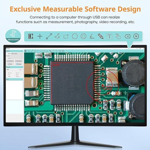 Microscopes, 7‘' Digital Scope 1200X Zoom 12MP HD Electronic Camera Magnifier for Soldering Phone Repair Scope in Saudi Arabia