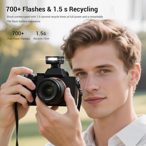 Godox iT20-S Ultra-Compact Camera Flash - Upgraded from iM20 with TTL Function & Magnetic Accessories, 45g Lightweight, 700+ Flashes, 1.5s Recycling, USB-C Charging, Compatible with Sony Cameras in Saudi Arabia