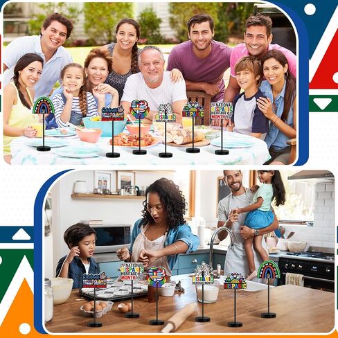 6 PCS 6 PCS Juneteenth Table Decorations Wooden Menced Centerdenth Tier -Tiered Tiered Tresh Decor in Kuwait