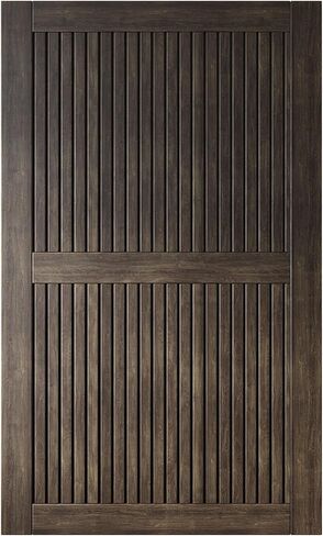 Homacer 50 in. x 80 in. Vertical Stripe Design Ebony Finished & Unassembled Pine Wood Barn Door (Interior Use Only) in Saudi Arabia