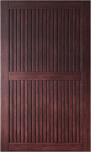 Homacer 48 in. x 80 in. Vertical Stripe Design Red Mahogany Finished & Unassembled Pine Wood Barn Door (Interior Use Only) in Saudi Arabia