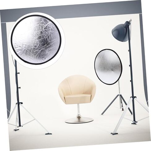 Gatuida Portable Photography Light Reflector with Silver and Camera Flash Diffuser for Outdoor Portraits Soft Balanced Lighting Easy Storage for Photographers and Creators in Saudi Arabia