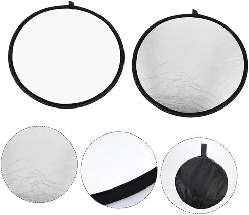 Gatuida Portable Photography Light Reflector with Silver and Camera Flash Diffuser for Outdoor Portraits Soft Balanced Lighting Easy Storage for Photographers and Creators in Saudi Arabia