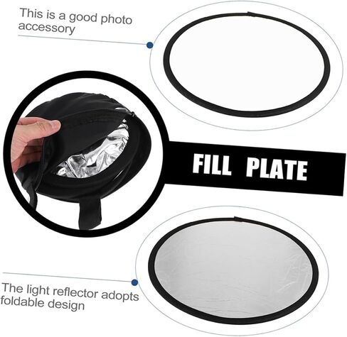 Portable Photography Reflector Bright Light Diffuser for Macro Still Life and Outdoor Photo Lighting Compact Collapsible Camera Flash Reflector for Travel and Studio Use in Saudi Arabia