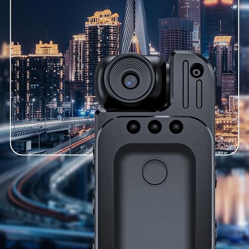 1080P Body Camera with Video 180 Degree Rotating Lens Wearable Pocket Camera for Outdoor Travel in Saudi Arabia