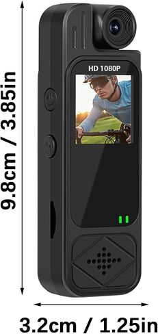 1080P Body Camera with Video 180 Degree Rotating Lens Wearable Pocket Camera for Outdoor Travel in Saudi Arabia