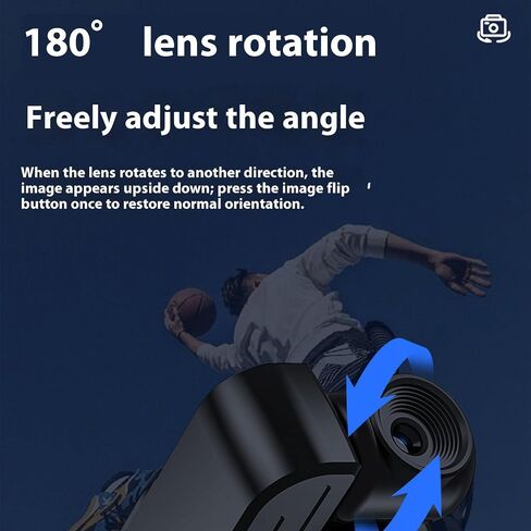 1080P Body Camera with Video 180 Degree Rotating Lens Wearable Pocket Camera for Outdoor Travel in Saudi Arabia