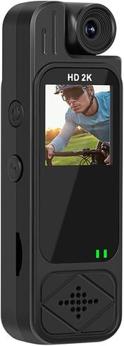 2K Body Camera with Video 180 Degree Rotating Lens Wearable Pocket Camera for Outdoor Travel in Saudi Arabia