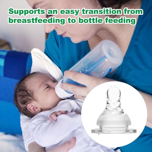 6 قطع من حلمة السيليكون من المستوى 1 لزجاجات دكتور براون، 1.5 بوصة من Preemie ذات التدفق البطيء الضيق مقاس انتقالي 1، ملحقات بديلة لفوهة الشرب المتوافقة مع زجاجة دكتور براون in Kuwait