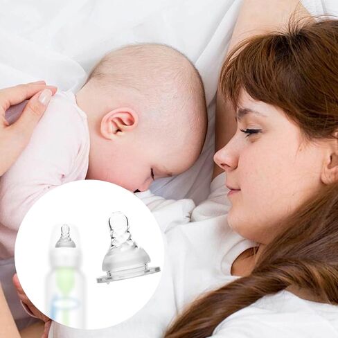 6 قطع من حلمة السيليكون من المستوى 1 لزجاجات دكتور براون، 1.5 بوصة من Preemie ذات التدفق البطيء الضيق مقاس انتقالي 1، ملحقات بديلة لفوهة الشرب المتوافقة مع زجاجة دكتور براون in Kuwait