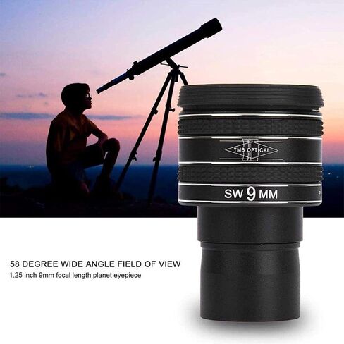 Telescopes for Adults Astronomy, High Power Metal Planetary Eyepiece,1.25 inch Monocular Eyepiece,58 Degree Field of View,9Mm Focal Distance with Lens Cover for Astronomical Telescope in Saudi Arabia