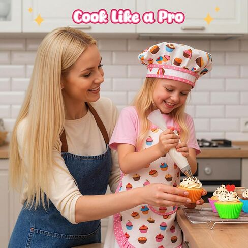 Lovestown Kids Cooking and Baking Tets ، 32pcs Kids Chef Hat and Apron Play Play Toys for Toddler Gift in Saudi Arabia