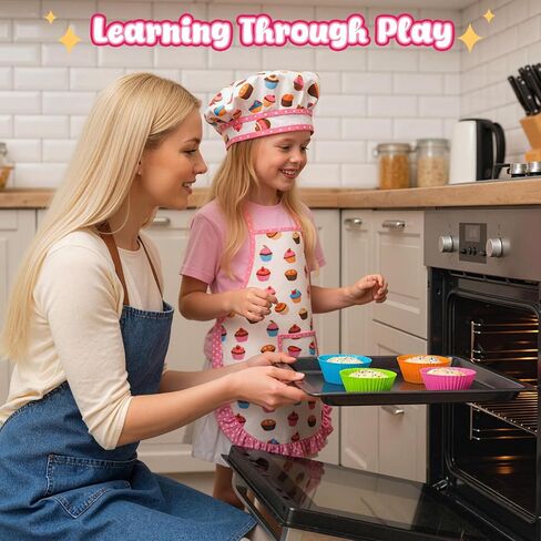 Lovestown Kids Cooking and Baking Tets ، 32pcs Kids Chef Hat and Apron Play Play Toys for Toddler Gift in Saudi Arabia