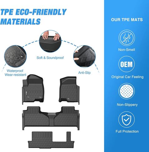 Nilight Floor Mats for Chevy Traverse 2009-2017/2008-2017 Buick Enclave / 2007-2010 Saturn Outlook / 2007-2016 GMC Acadia All Weather Custom Fit Heavy Duty Floor Liners in Saudi Arabia