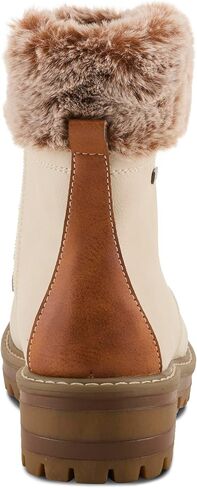 PATRIZIA CANARIO Women’s Winter Boot – Water-Resistant Faux Leather Ankle Boot with Faux Fur Lining & Lug Sole in Saudi Arabia