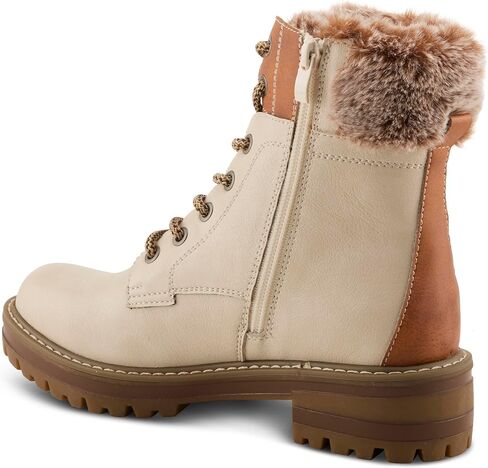 PATRIZIA CANARIO Women’s Winter Boot – Water-Resistant Faux Leather Ankle Boot with Faux Fur Lining & Lug Sole in Saudi Arabia