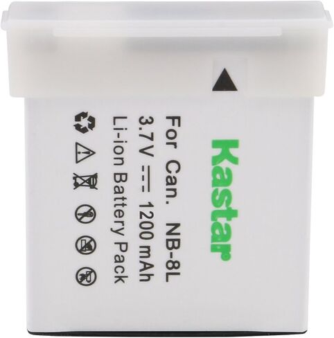 Kastar Battery (2-Pack) and AC Charger for Canon NB-8L NB8L CB-2LA CB-2LAE and Canon PowerShot A2200, PowerShot A3000 is, PowerShot A3100 is, PowerShot A3200 is, PowerShot A3300 is Digital Cameras in Saudi Arabia
