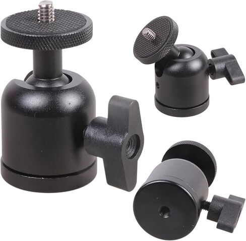 Lightweight Aluminum Alloy 3/8 to 1/4 Screw Adapter Ball Head with 360 Degree Rotation Suitable for Camera Tripod Mounts in Saudi Arabia