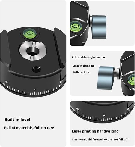 Swisses Compatible Panoramic Tripods Head 360 Degree Rotation Heavy Duty 5kg Load Aluminum Alloy Camera Mount for in Saudi Arabia