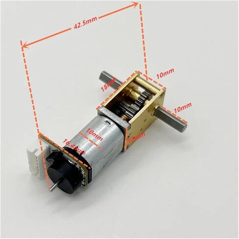 Dual/Single Shaft N20 Gear Moror Reducer Low Speed 4~380RPM Engine Robot DC Metal Motors with Encoder(34 to136rpm D Shaft) in Saudi Arabia