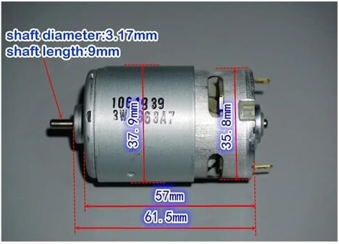 RS-555 DC Electronic Starter DC12V-18V 17500RPM 5-Pole Rotor Large Torque High Speed Small Carbon Brush Tool Electronic Starter in Saudi Arabia
