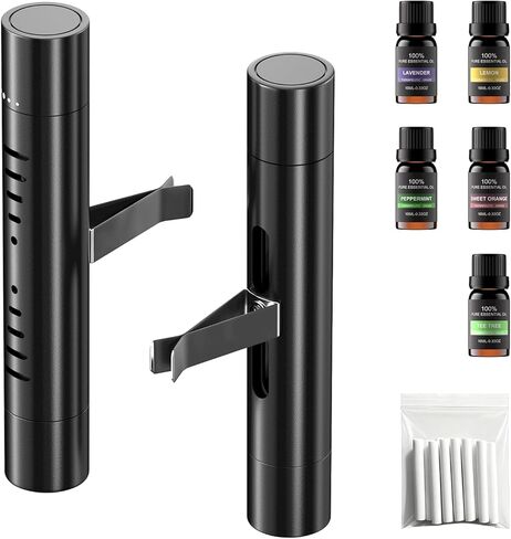 EORRZZY 2 Packs Custom Car Air Freshener Diffuser Vent Clips for Car Decoration Accessories with 12 Refill Sticks for Cars, Office, Kitchen, Bathroom, Pet Houses in Kuwait