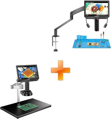TOMLOV Autofocus 4K Digital Microscope: 8" TM4K-AF Flex Arm HDMI Micro Soldering Microscopes for Adults+TOMLOV 4K Autofocus Microscope TM4K-AF Max in Saudi Arabia