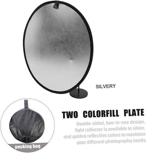 Portable Photography Reflector and Camera Light Diffuser Compact Silver and White Reflector for Outdoor and Indoor Photo Lighting in Saudi Arabia