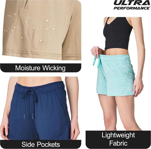 Womens Dry Fit Athletic Shorts 3 Pack Women's Workout Gym Short ، شاطئ Lounge Short للنساء in Kuwait