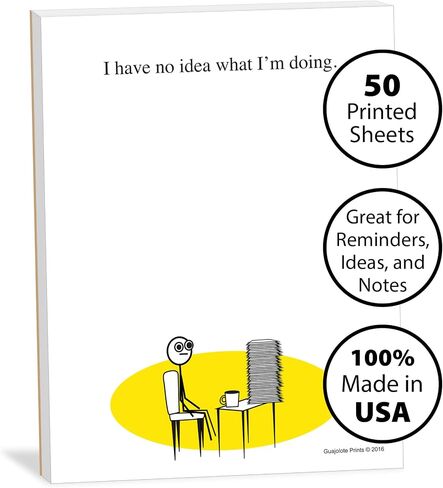I Understand Nothing Funny Notepad - 4 x 5.25 inch, 50 sheets - Sarcastic Memo Pad - Novelty Gag Gift for Work Office, Friends and Coworkers - USA Made in Kuwait